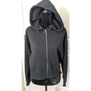 Womens Full Zip Hoodie Black Size Medium Active Wear